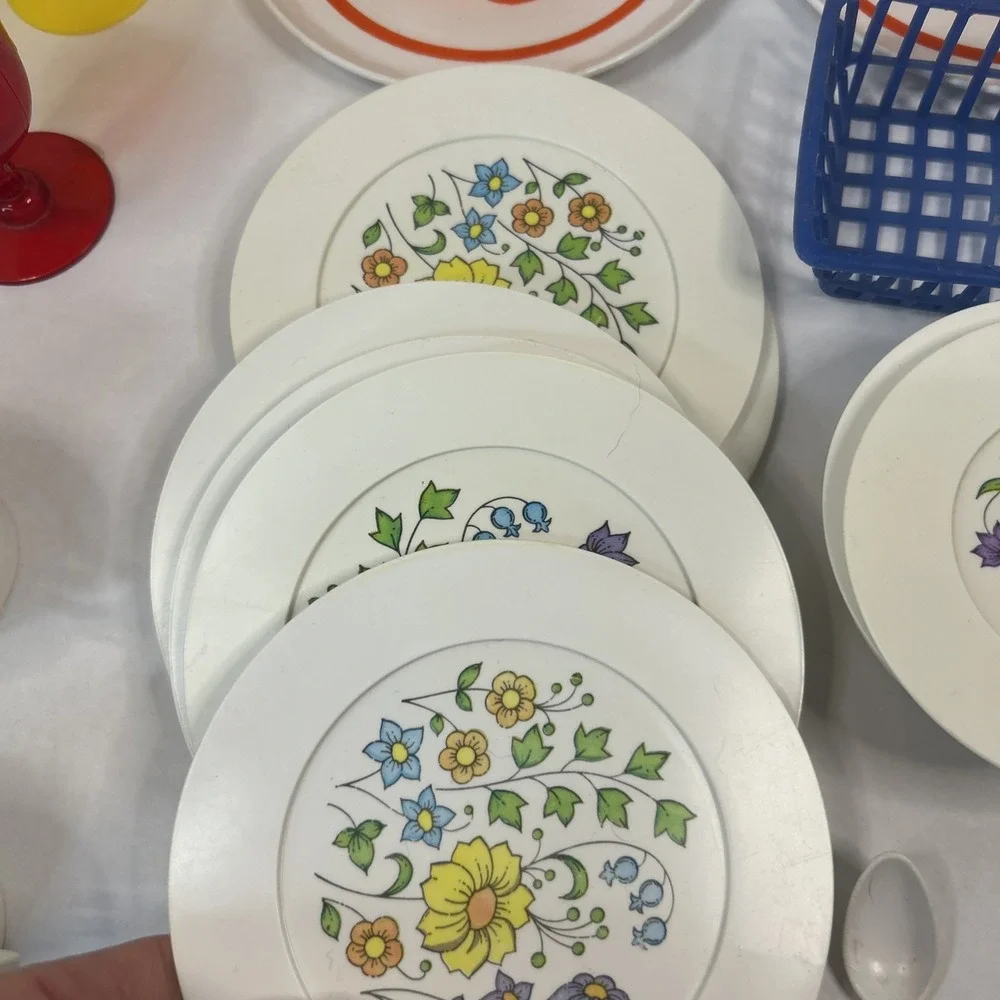 Vintage Chilton Toy Dishes Lot Plastic Aluminum Specialty Kitchen Playset‎ Read